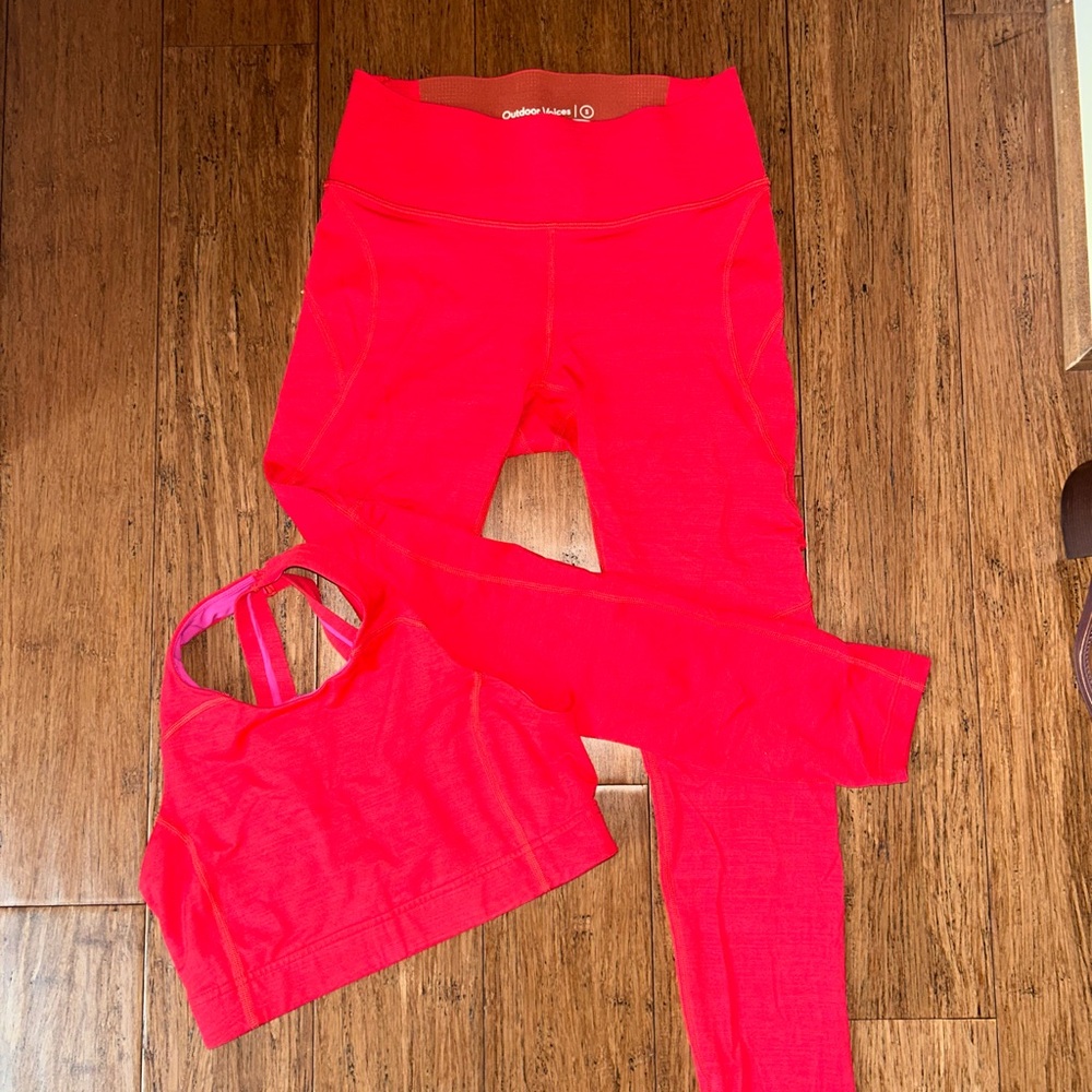 Outdoor Voices Kids Bright Red Leggings
